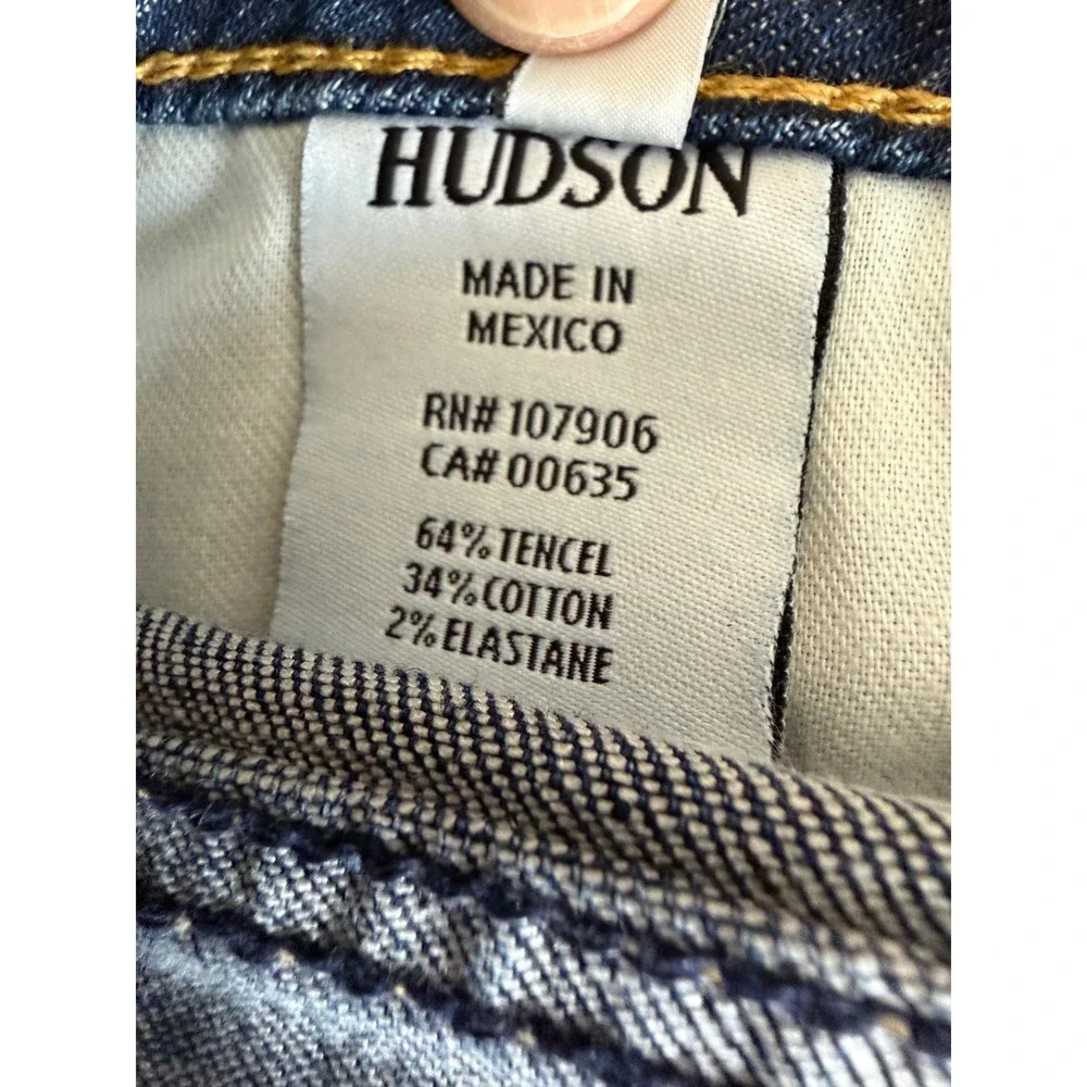 Hudson Hampton Cuffed Denim Shorts Size 25 Blue Low Rise W617DGC Y2K Aesthetic